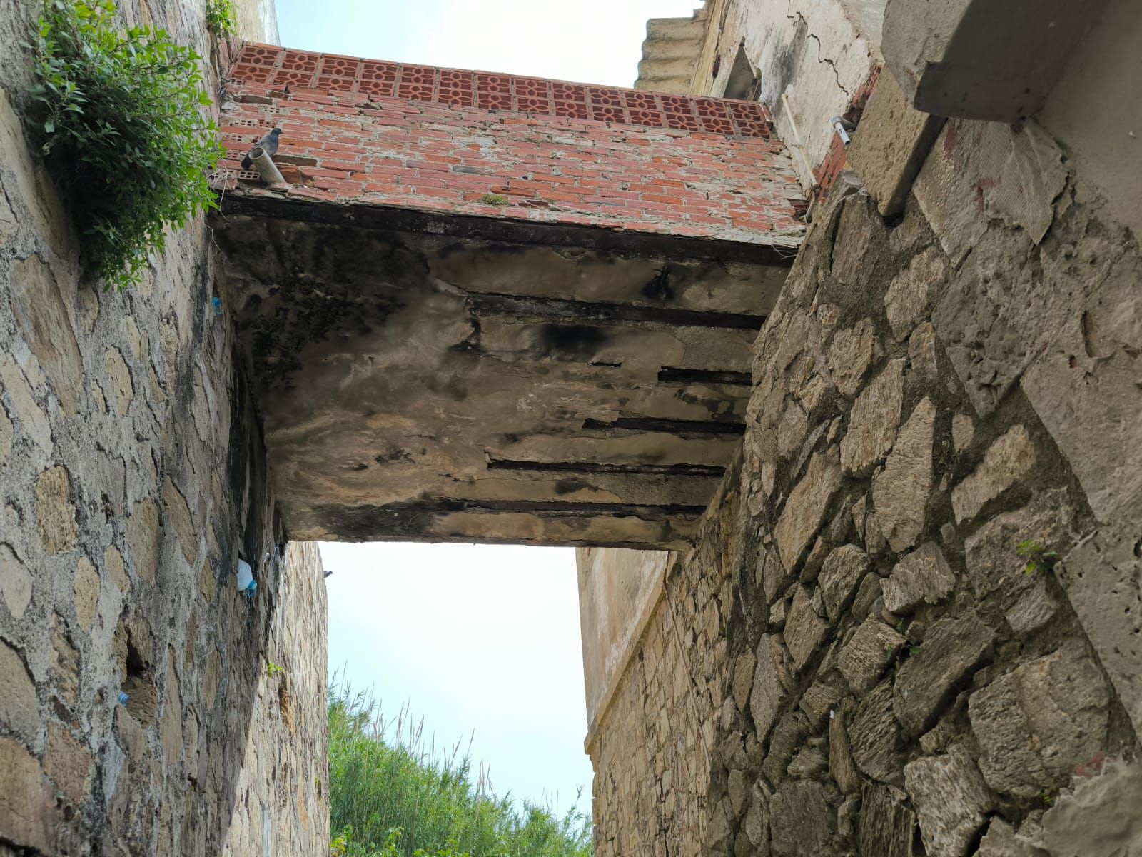 Una de las zonas deterioradas cerca de la vivienda de Porras