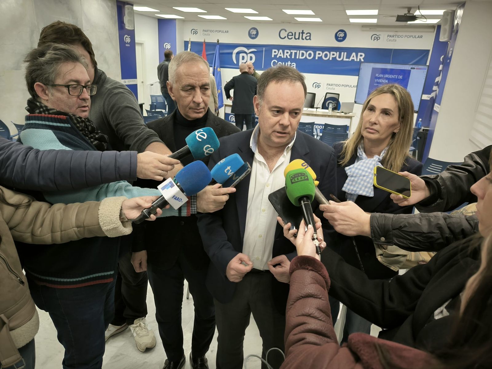 Javier Celaya durante una comparecencia en Ceuta