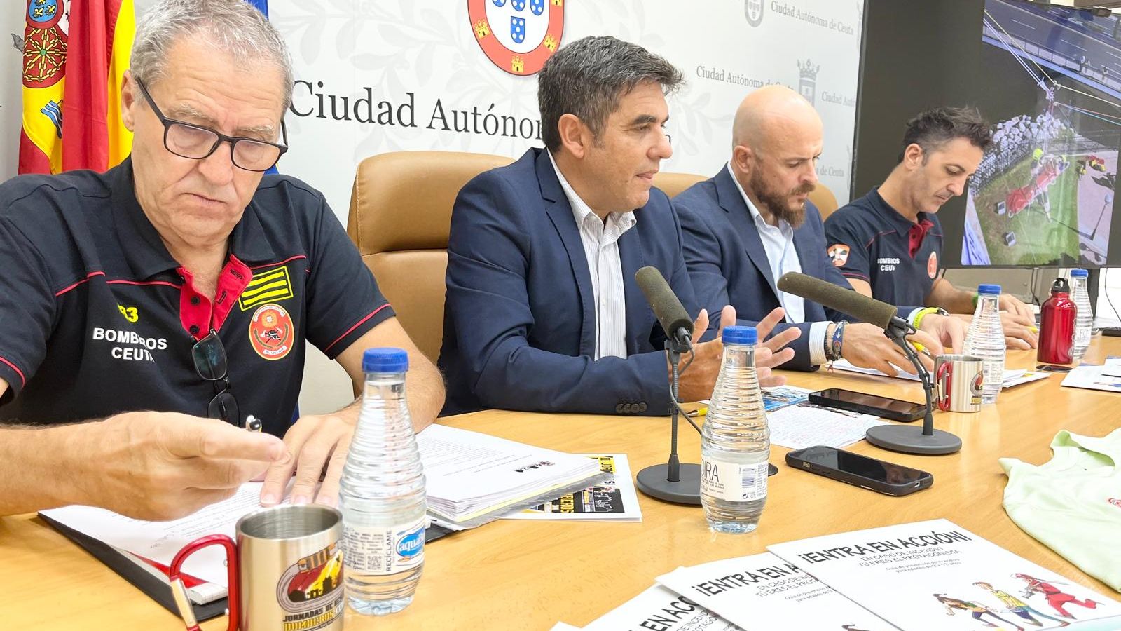 Momento de la rueda de prensa de presentación de las jornadas de salvamento y rescate