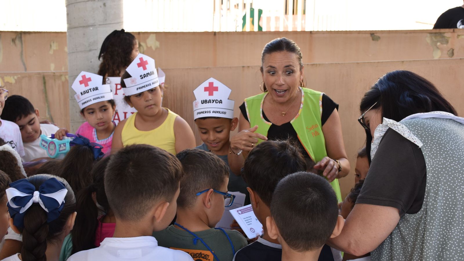 Feria de Hábitos Saludables organizada por la enfermera escolar del CEIP Santa Amelia, Alejandra González