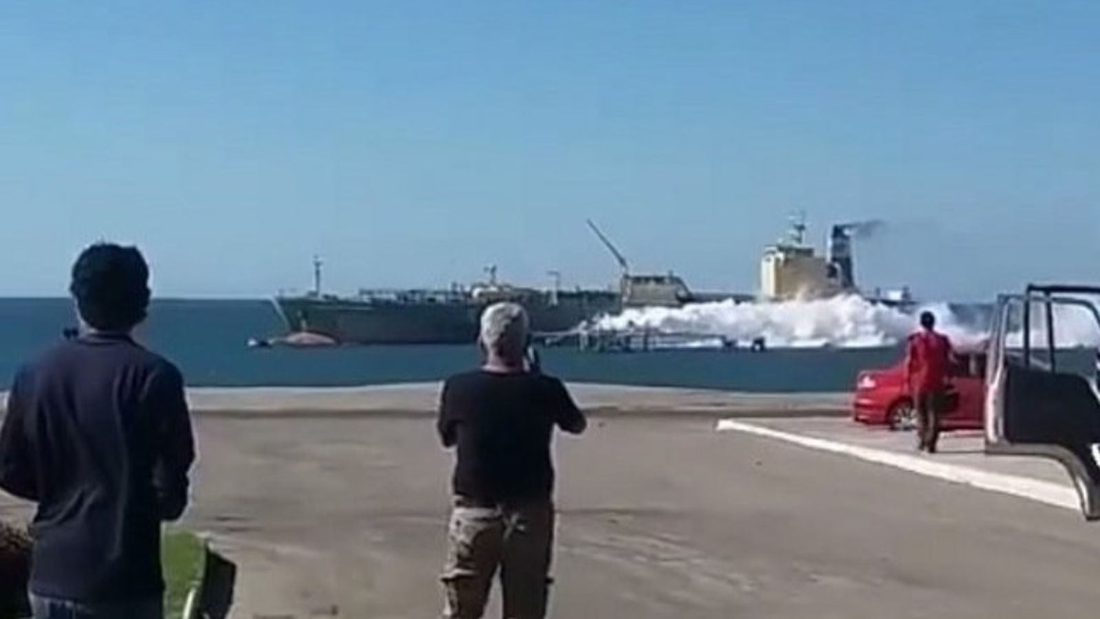 Capitanía Marítima coordina en Ceuta un simulacro de emergencia por fuga de amoniaco en un buque fondeado en el Puerto