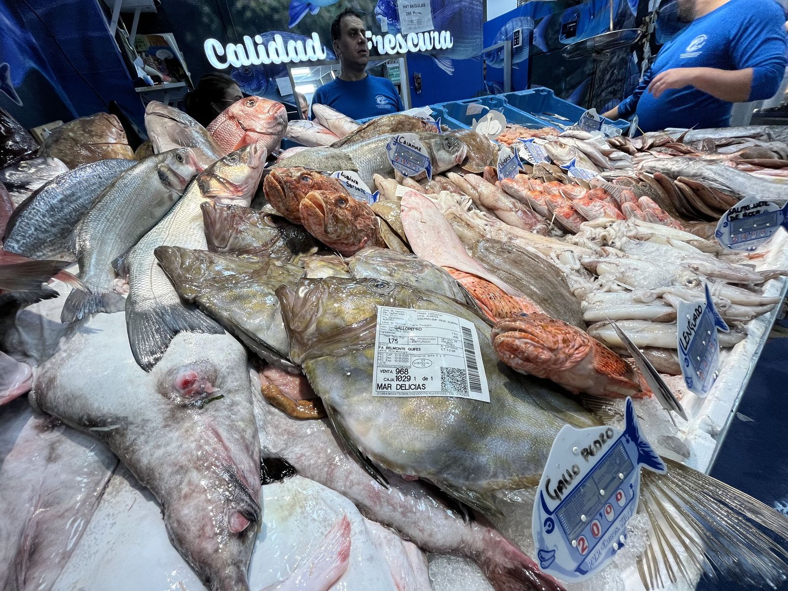 Imágenes de la pescadería de Younes en el Mercado Central.
