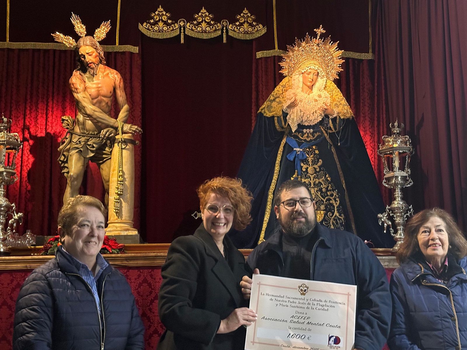 Flagelación destina 1.600 euros a ACEFEP para reforzar la atención a la salud mental en Ceuta