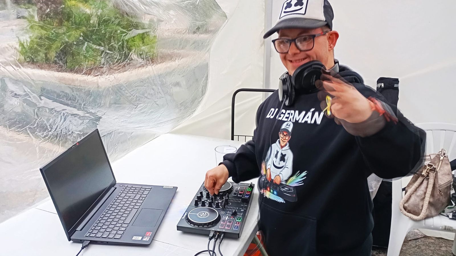 DJ Germán, animando la ocasión