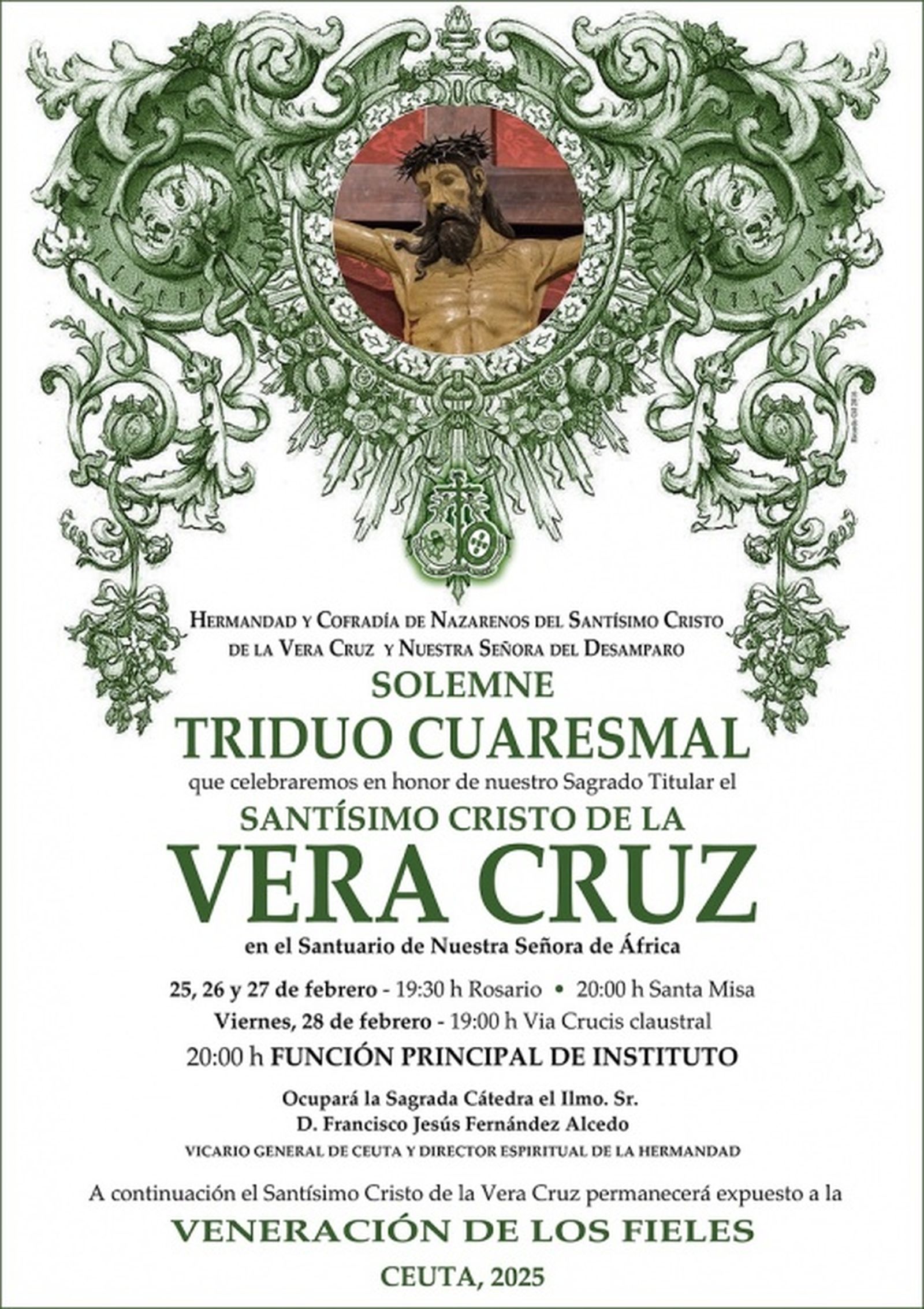 Cartel del triduo de la Vera Cruz. / FOTO CEDIDA