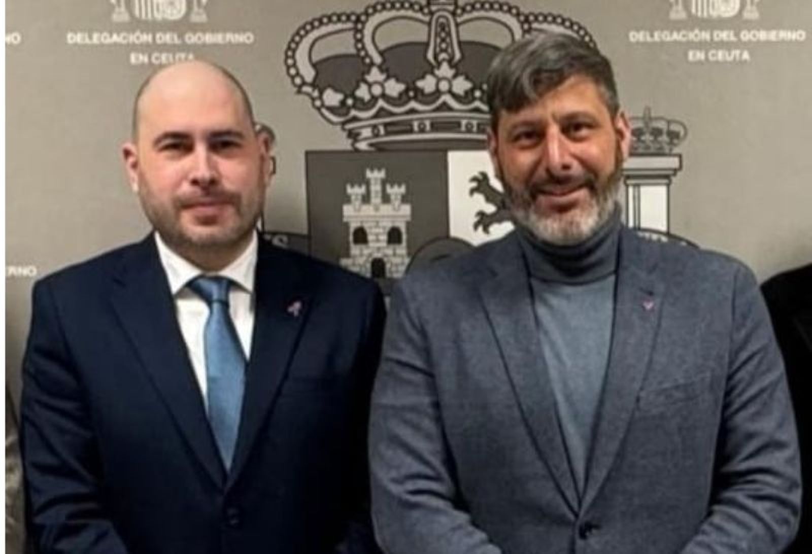 Miguel Ángel Pérez Triano y Mohamed Mustafa durante la reunión de este miércoles.