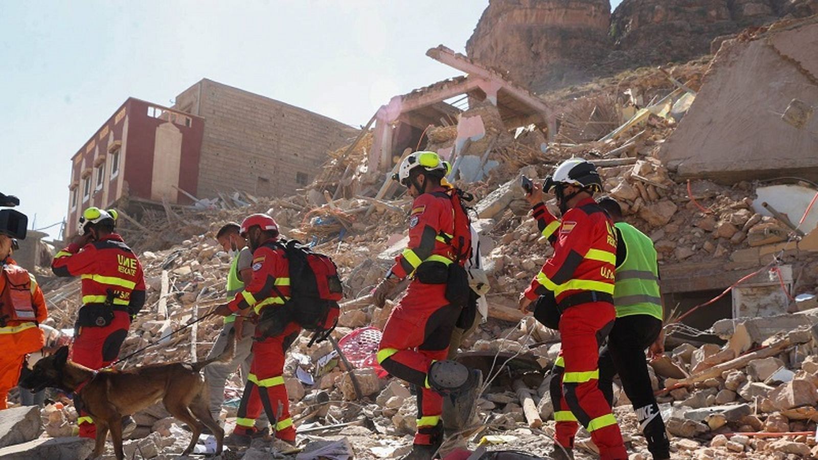 La UME durante las labores tras el último terremoto de Marruecos La UME durante las labores tras el último terremoto de Marruecos