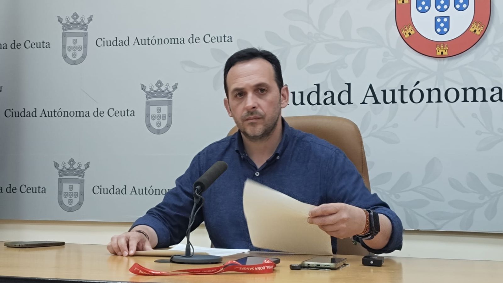 El presidente de Vox, durante su intervención ante la prensa