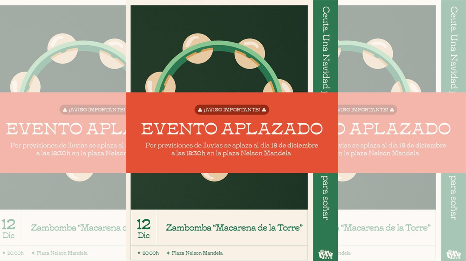 Cartel de aviso difundido por la Ciudad