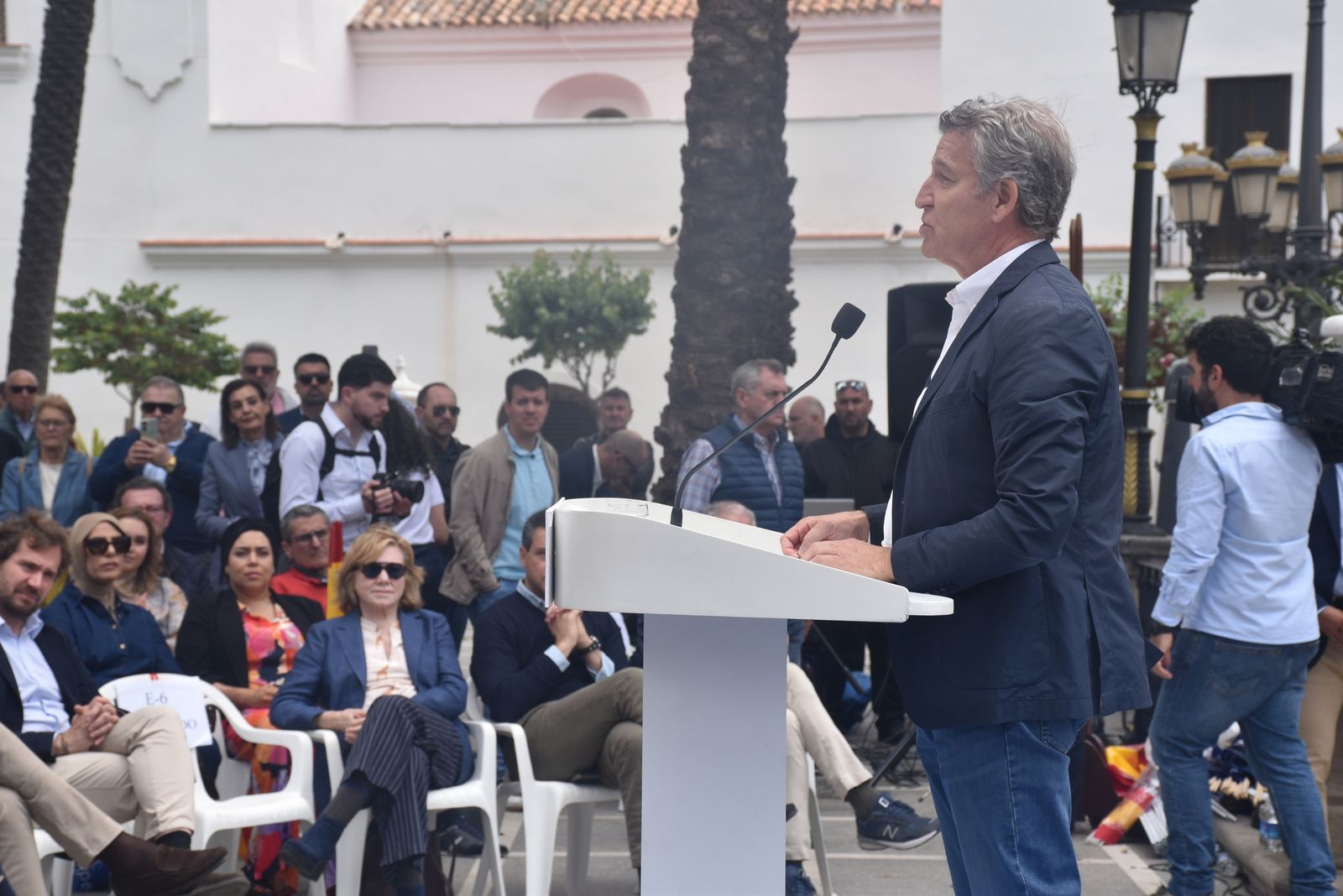 Acto del PP por el Día de Europa en la Plaza de África, con la presencia de su presidente nacional, Alberto Núñez Feijóo