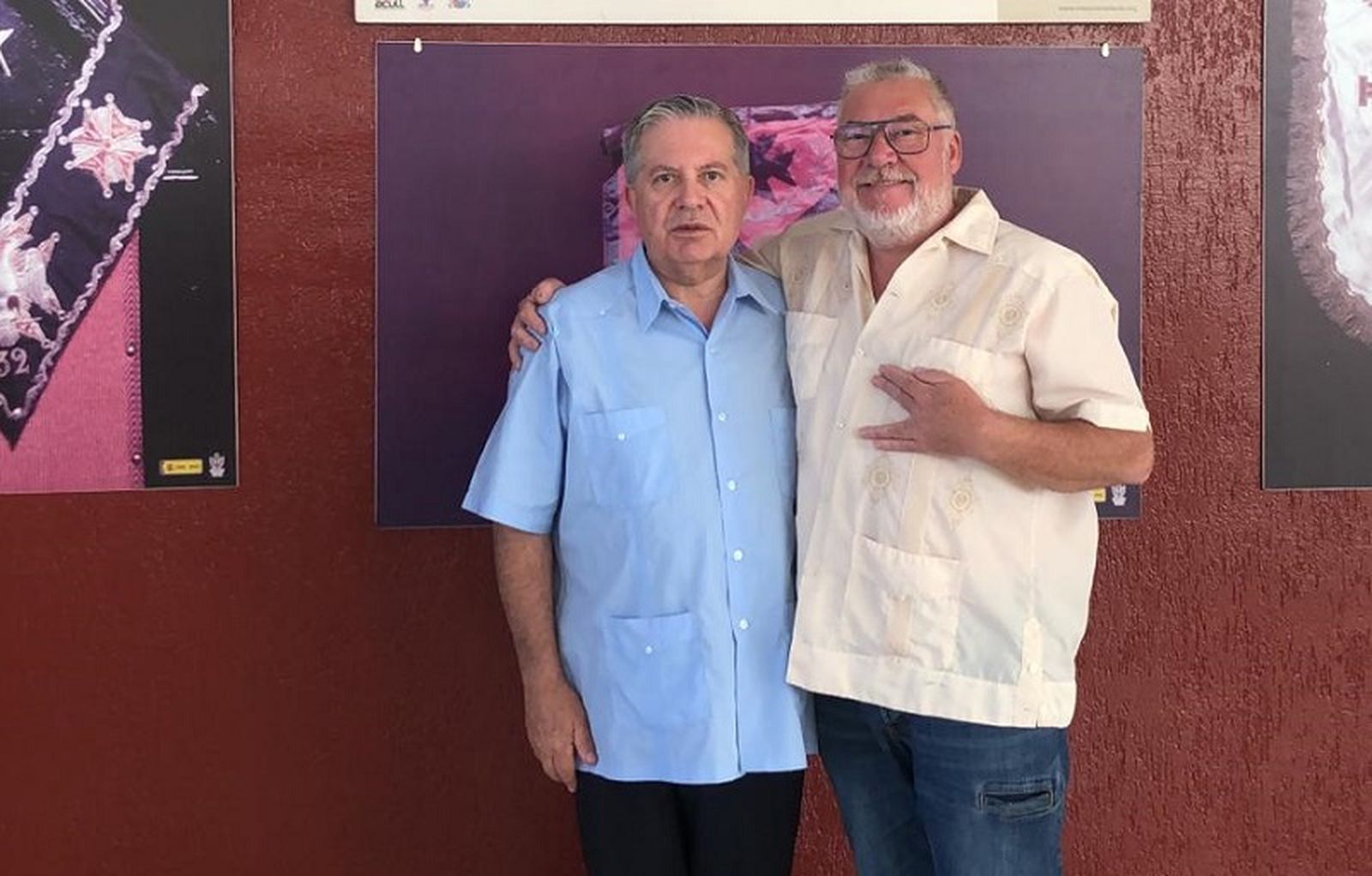 Los miembros del triángulo masónico Julián Domínguez e Ignacio González este viernes en Málaga. / FOTO CEDIDA