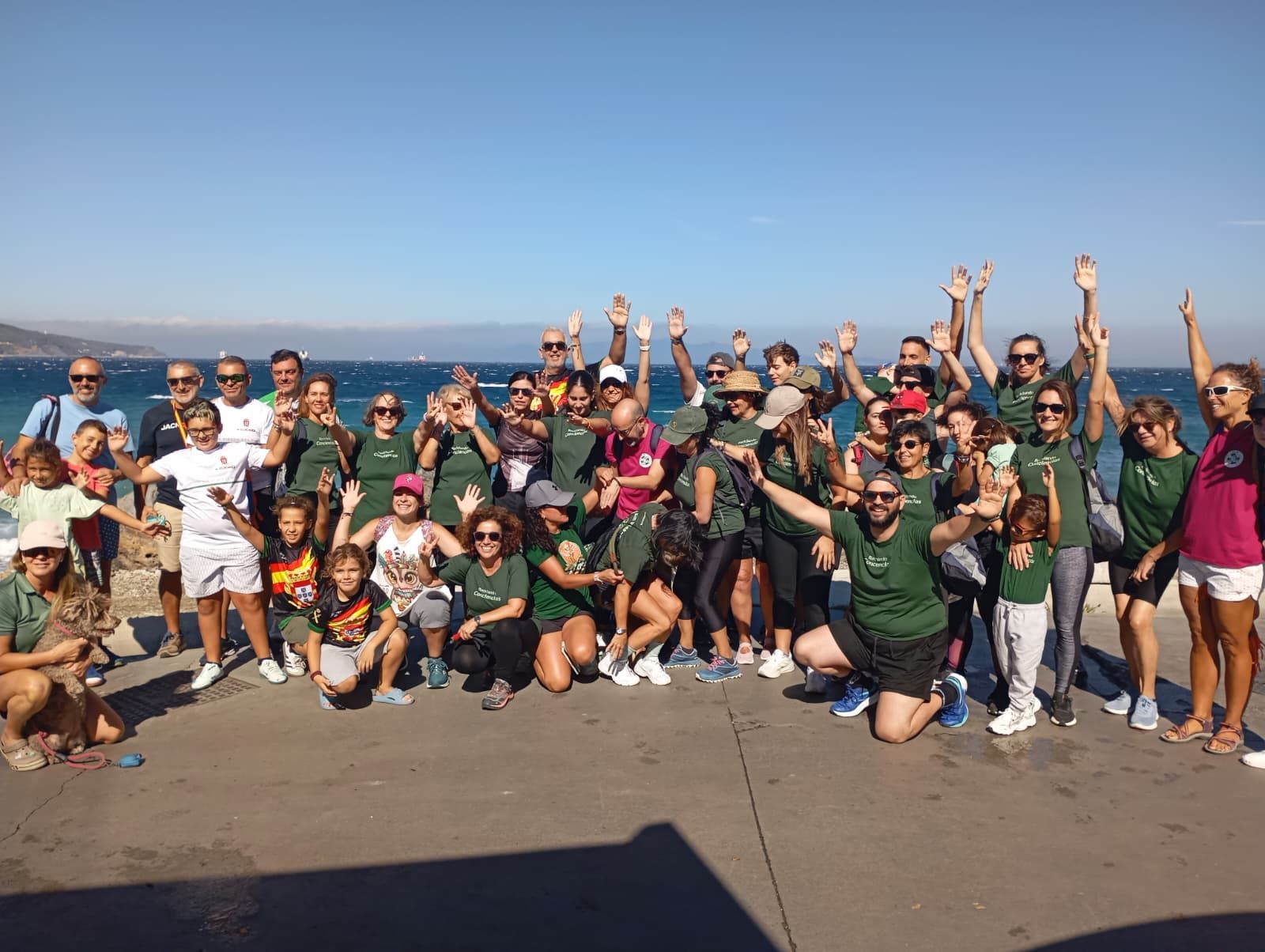 Bonita mañana ecológica en la playa de San Amaro