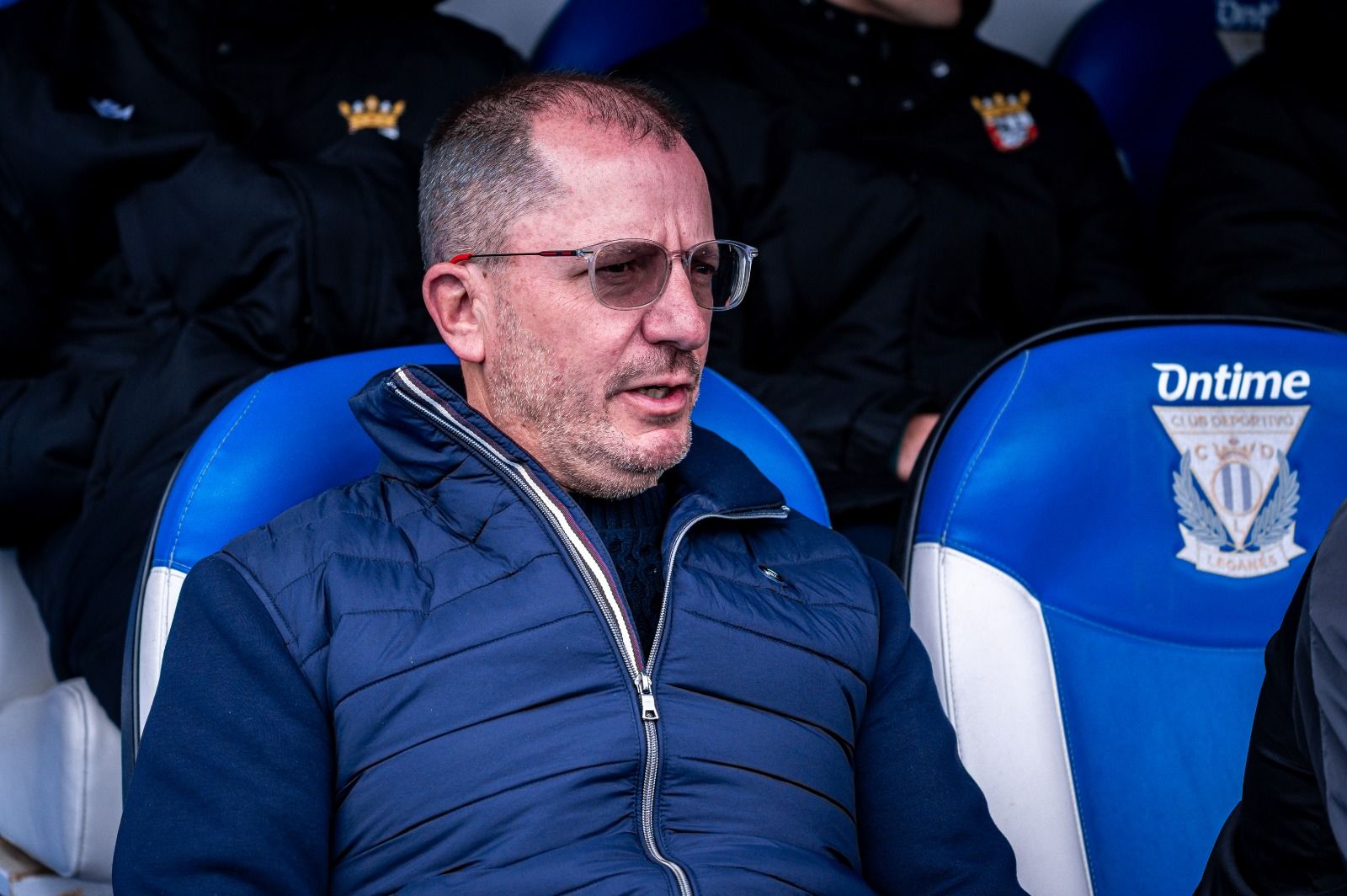 José Juan Romero, técnico de la AD Ceuta durante el encuentro que el conjunto caballa ha disputado en el Nuevo Butarque frente al CD Leganés