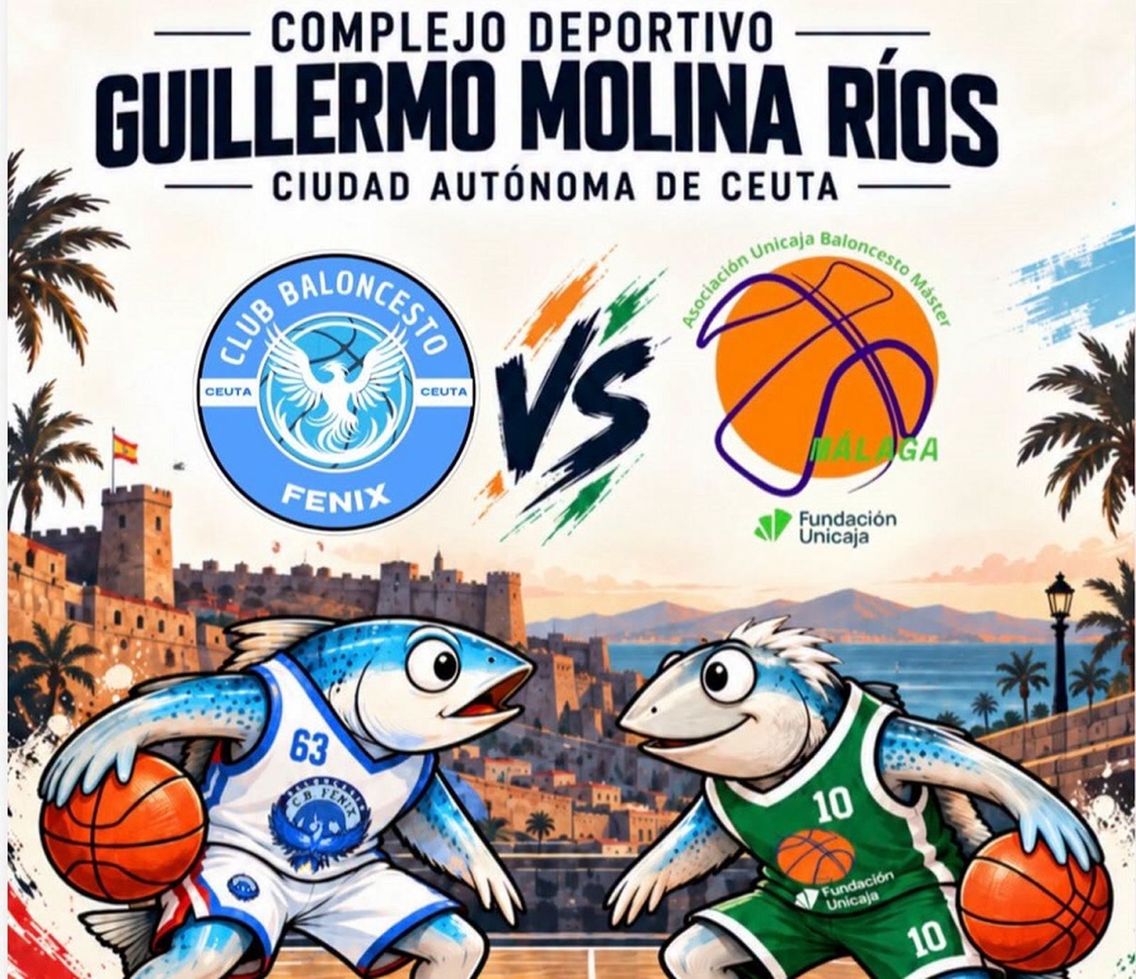 Cartel anunciador del partido