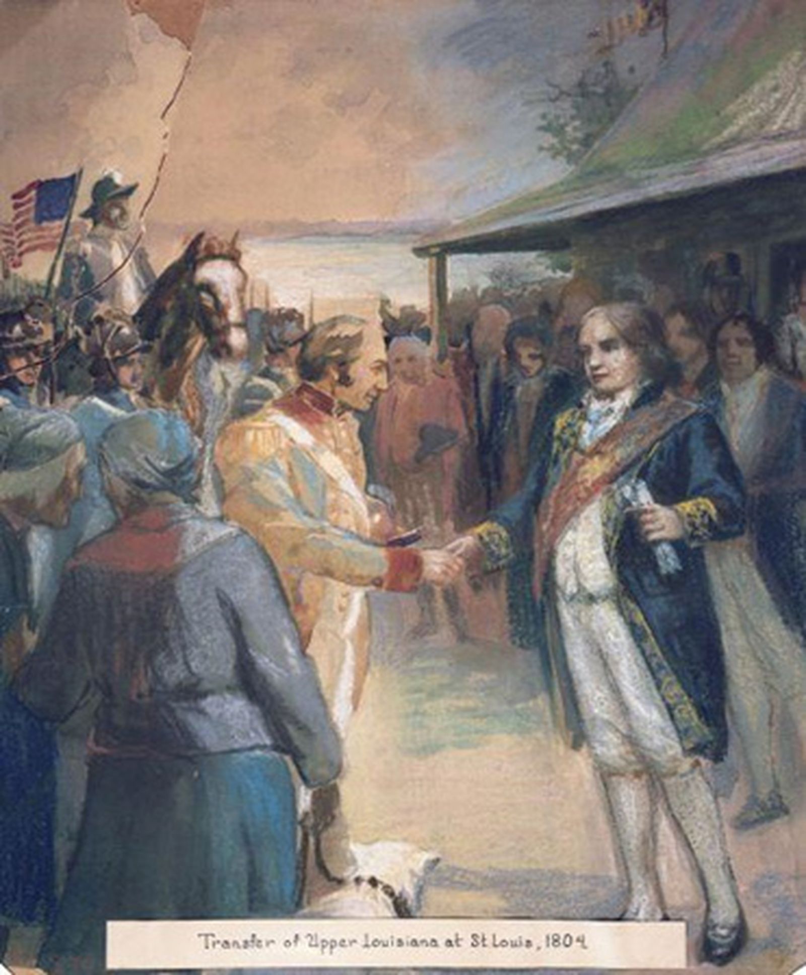 Reproducción de la acuarela sobre la Transferencia a Francia. / FOTO CEDIDA