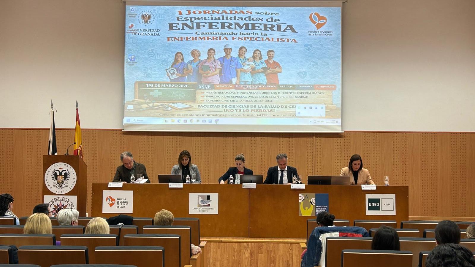 Primeras Jornadas de Enfermería Especializada en el campus universitario de Ceuta