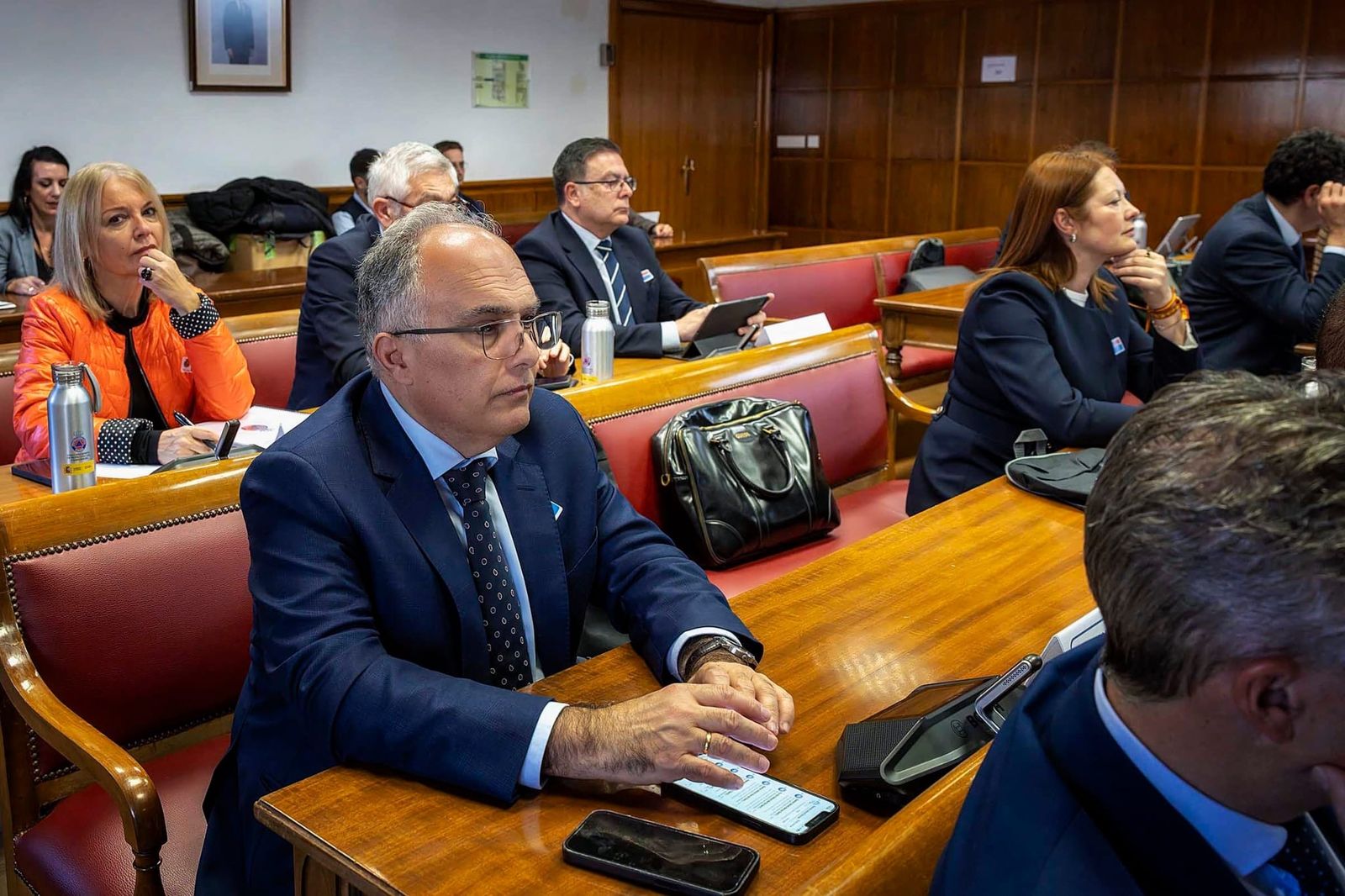 Alberto Gaitán, durante la sesión