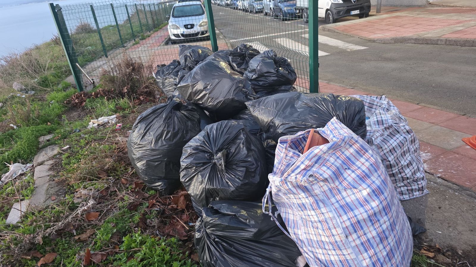 Basura recogida por los operarios de limpieza en Loma Colmenar