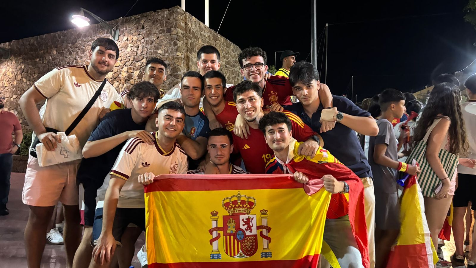 Celebración de la victoria de España frente a Francia en la seminfinal del Mundial