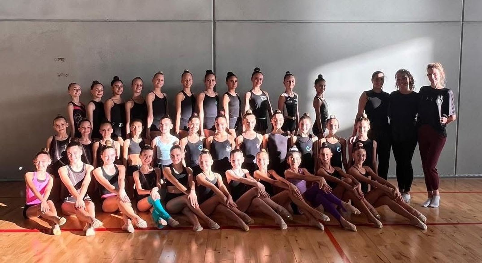 Grupo de gimnastas