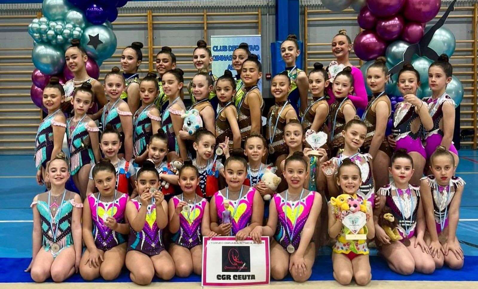 Componentes del Club Ceuta de Gimnasia Rítmica