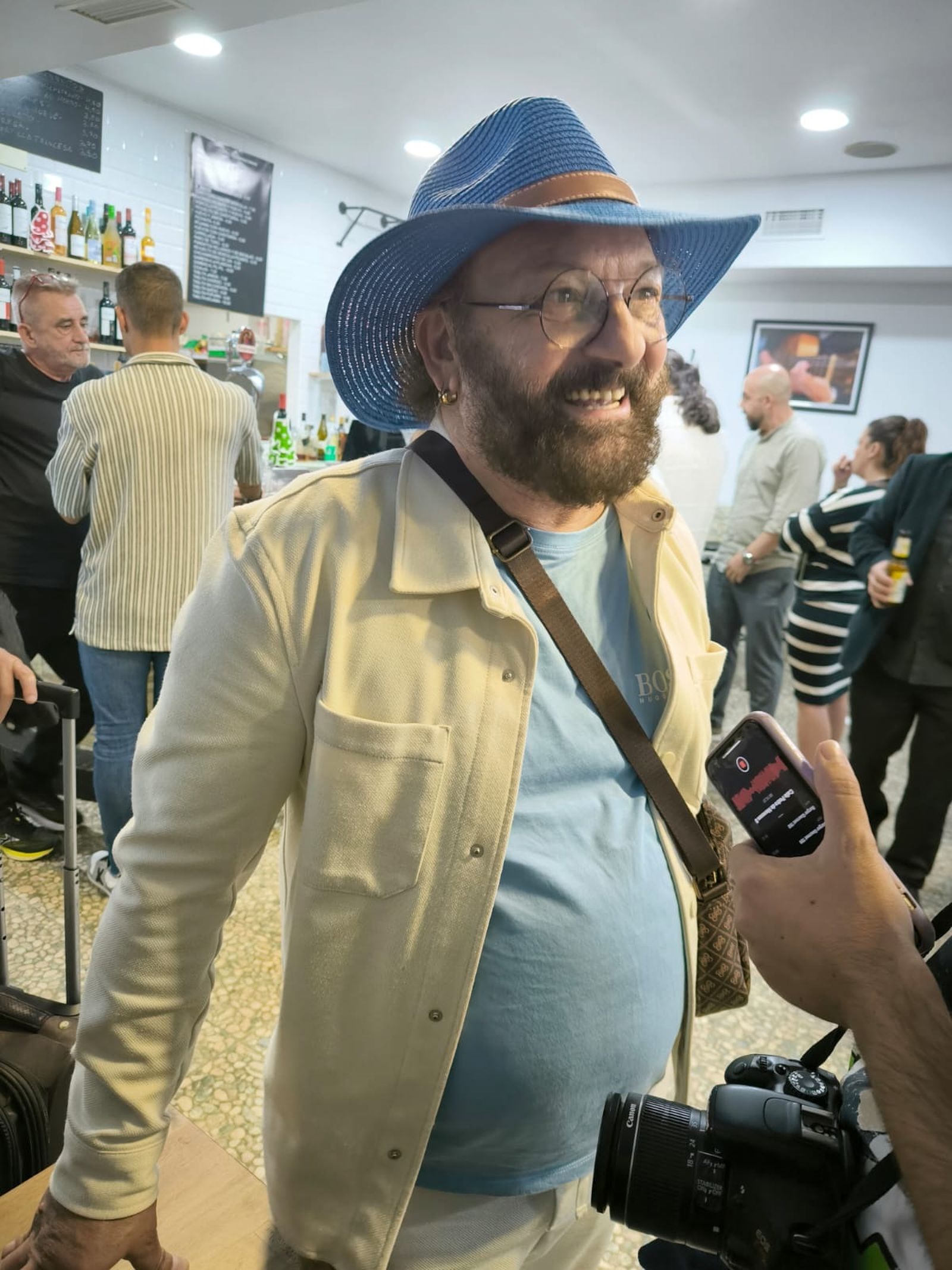 Duquende durante la entrevista.