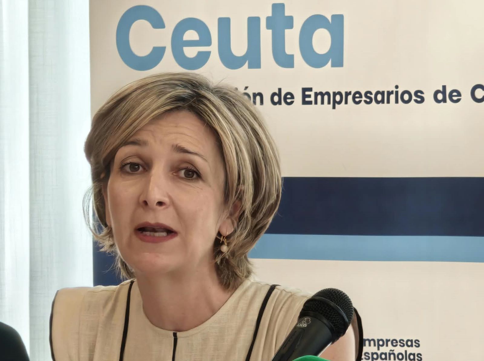 Arantxa Campos, ayer en rueda de prensa