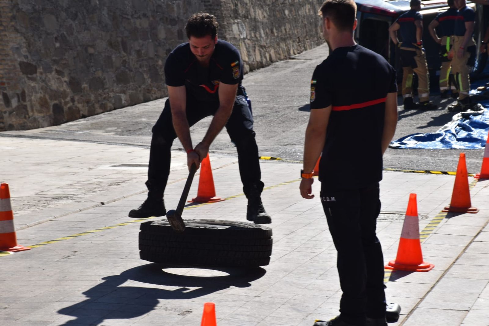 Bomberos de toda España protagonizan en Ceuta una jornada técnica y de formación práctica en rescates