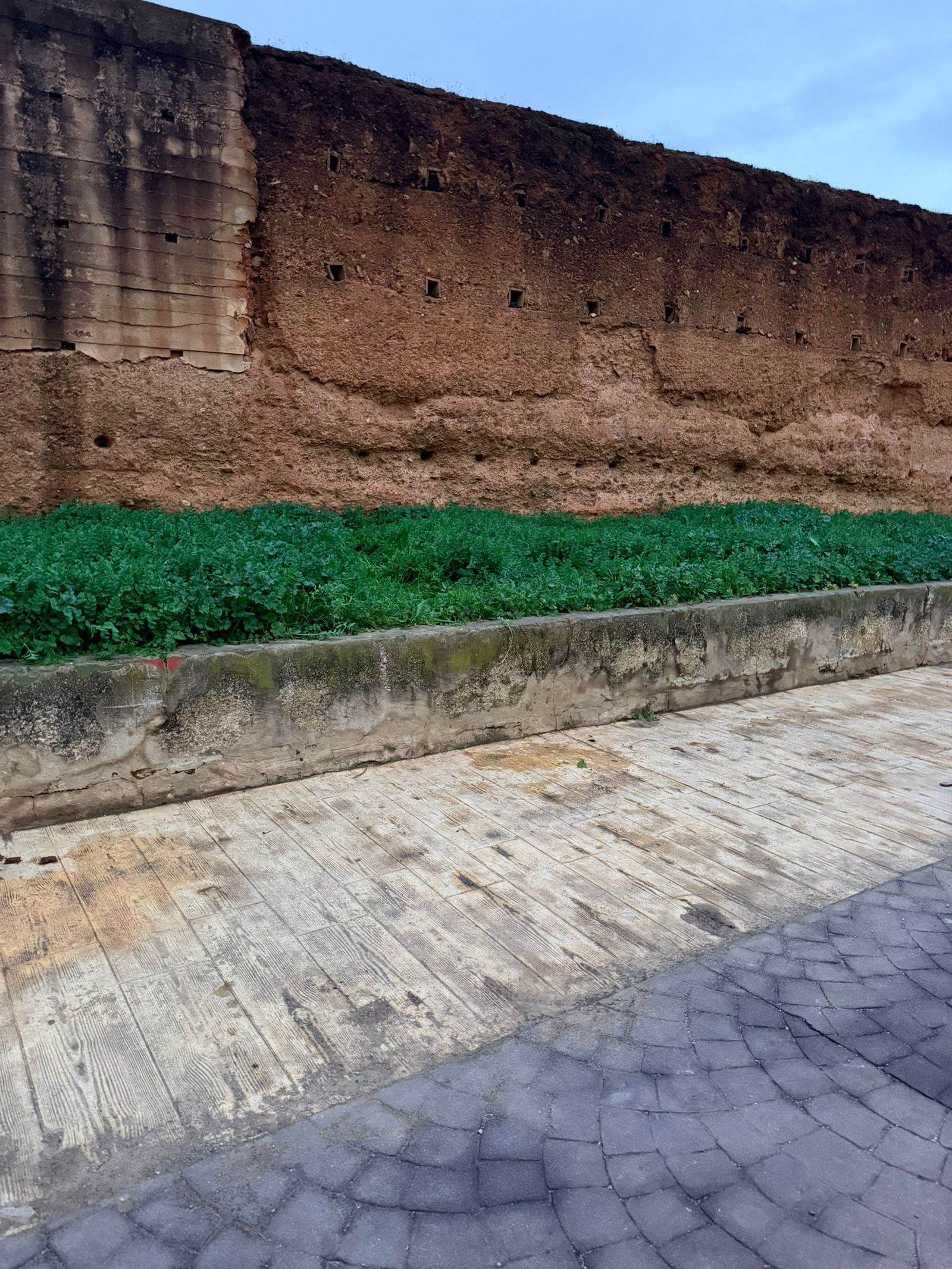 La zona de las murallas limpia en Villajovita