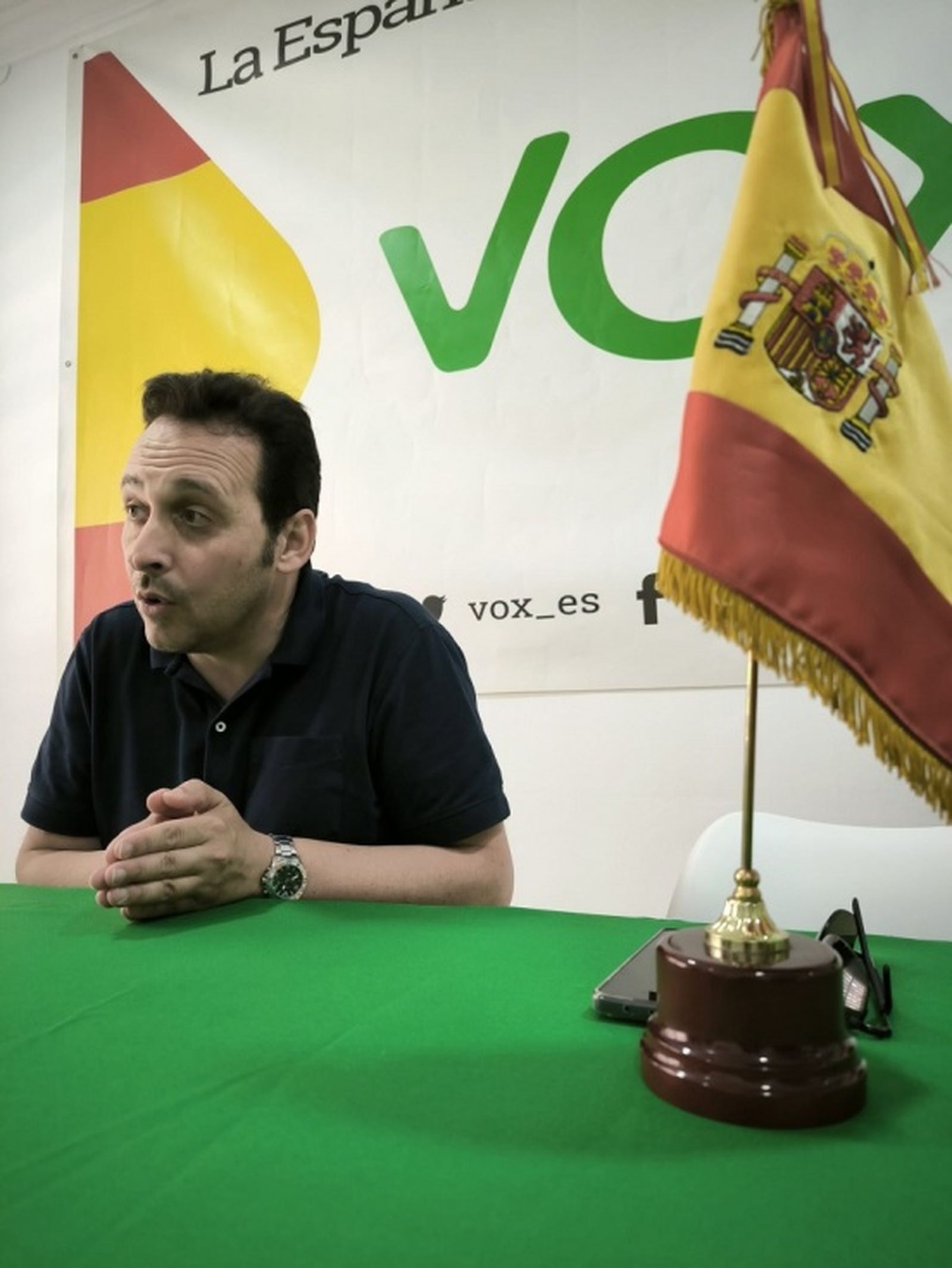 El presidente de Vox Ceuta, Juan Sergio Redondo. / FOTO NICOL´S