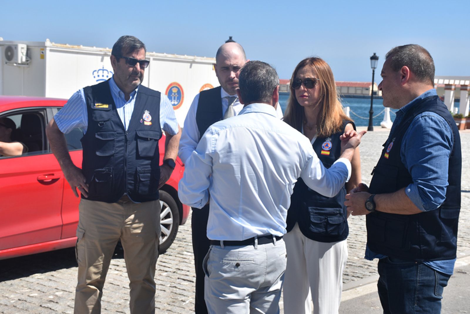 La OPE ensaya una zona de emergencia en el Muelle España