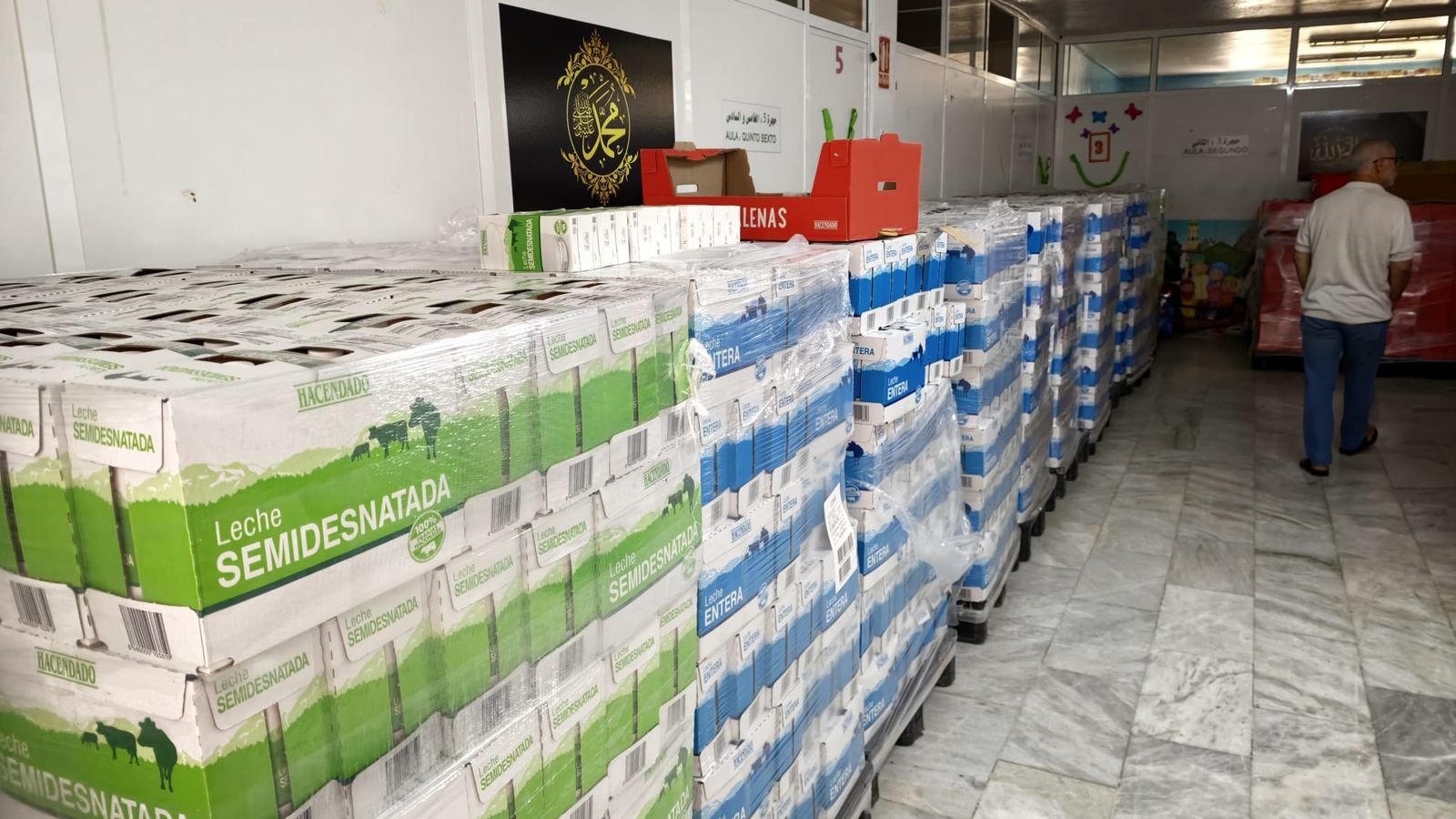 Alimentos a disposición de la oenegé