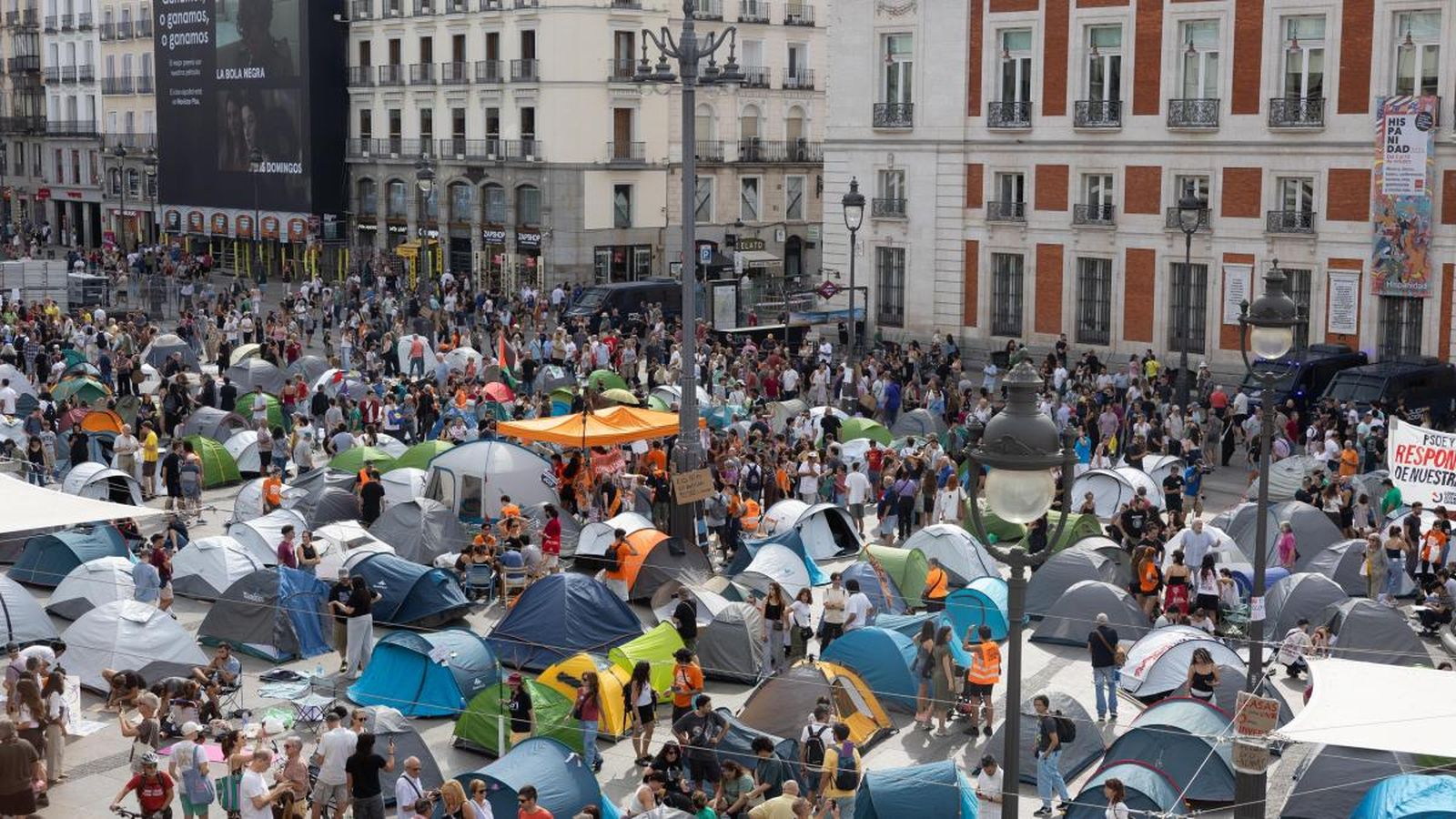 Asentamiento en Puerta del Sol.