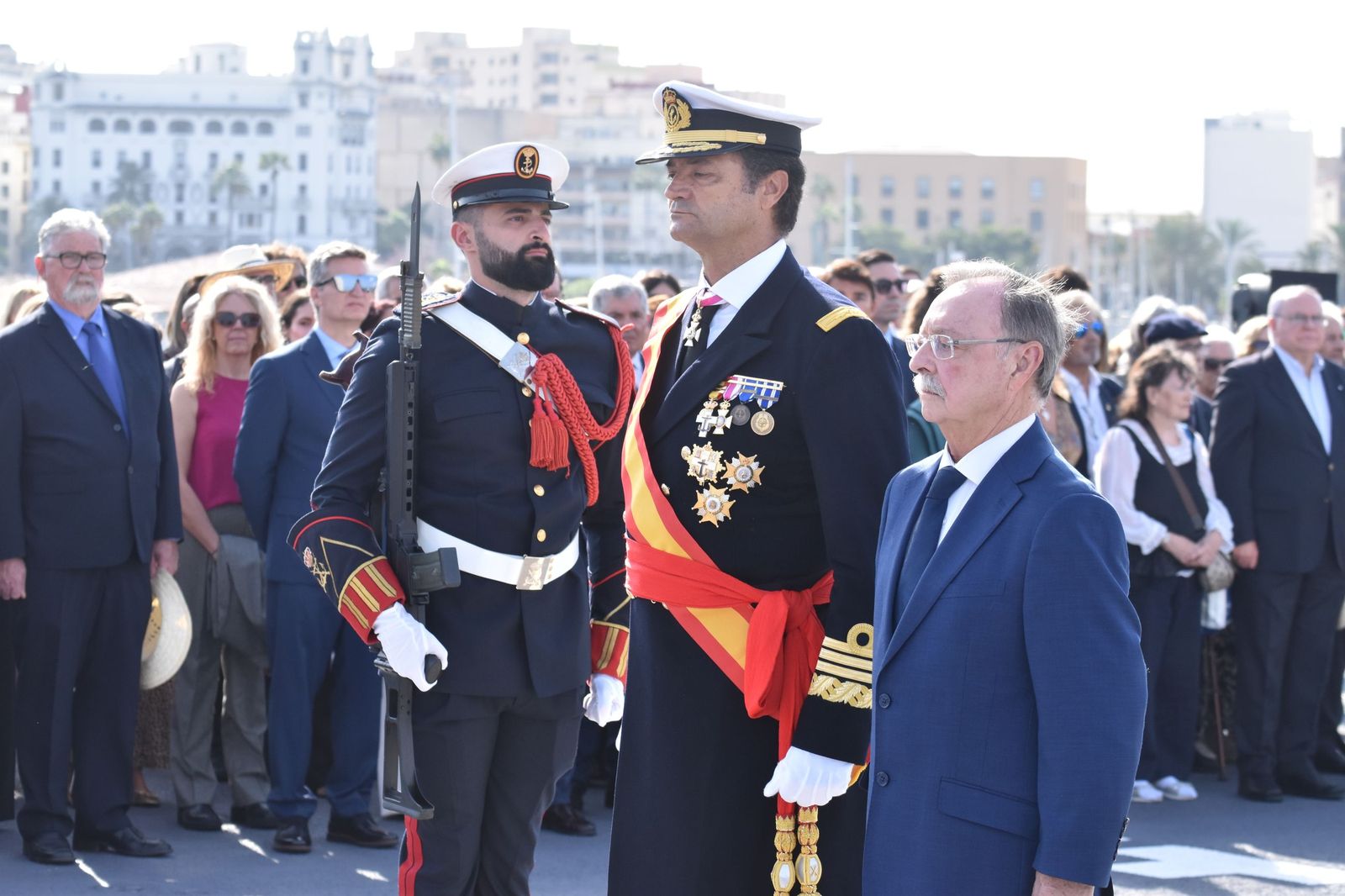 Emotiva jura de bandera a bordo del 'Castilla'