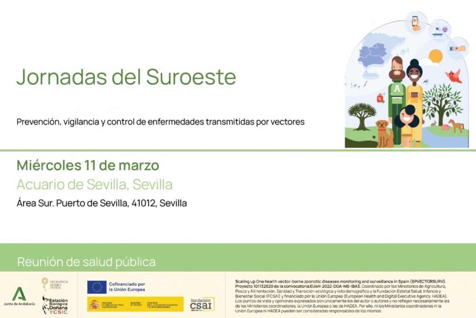 Cartel de las jornadas sobre vigilancia de enfermedades transmitidas por vectores