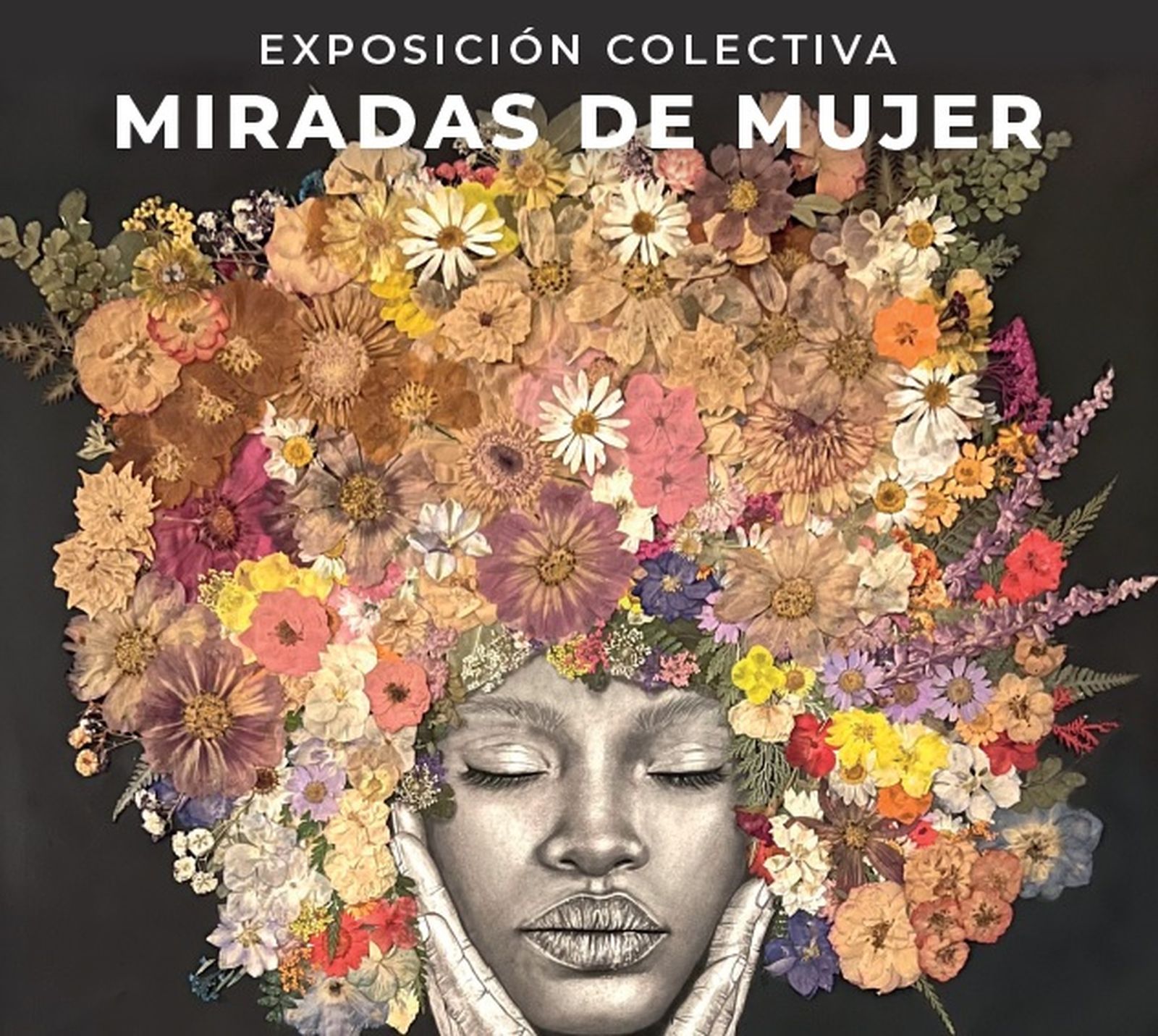 El cartel de la exposición colectiva 'Miradas de Mujer'