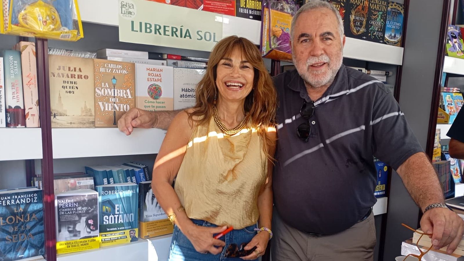 Tula Fernández y José Bentolila, en la Feria del Libro
