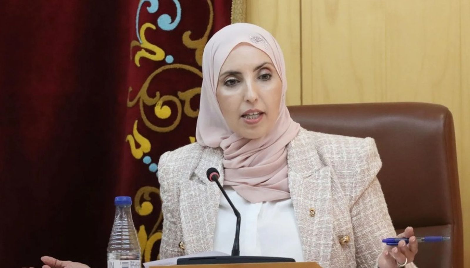 Fátima Hamed, líder del Movimiento por la Dignidad y la Ciudadanía y actual vicepresidenta segunda de la Asamblea de Ceuta, en una foto de archivo