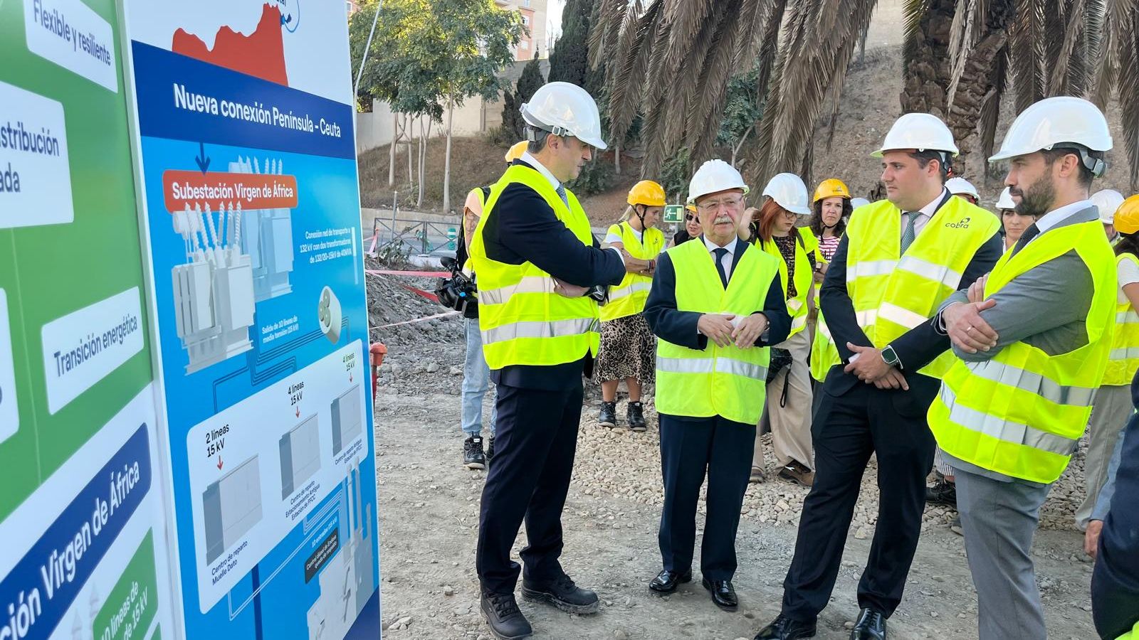 El presidente Vivas junto a Ramírez y empresarios relacionados con las obras