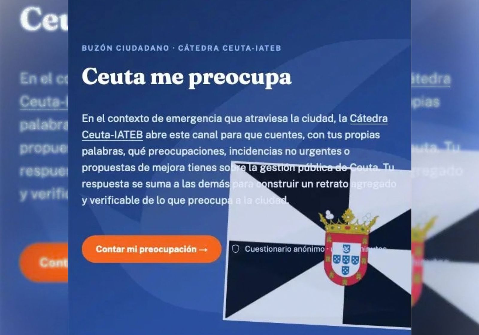 Imagen del buzón de la UGR 'Ceuta me preocupa'