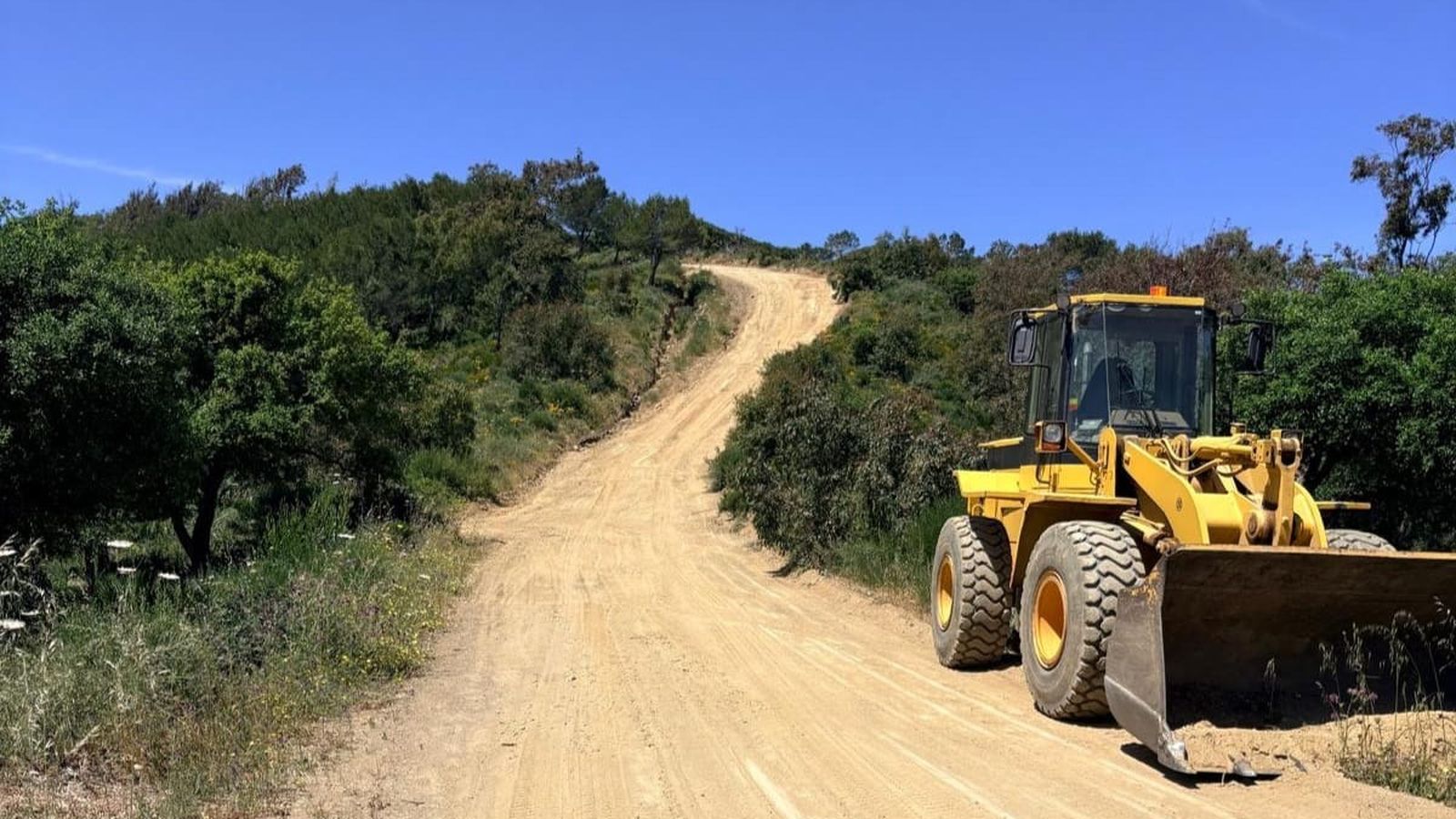 Maquinaria del Parque Móvil de Ceuta trabajando en los montes en tareas de prevención de incendios forestales