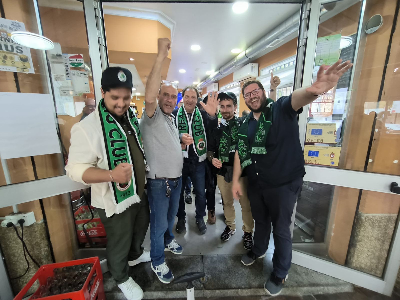 La afición en la previa del partido ante el Racing