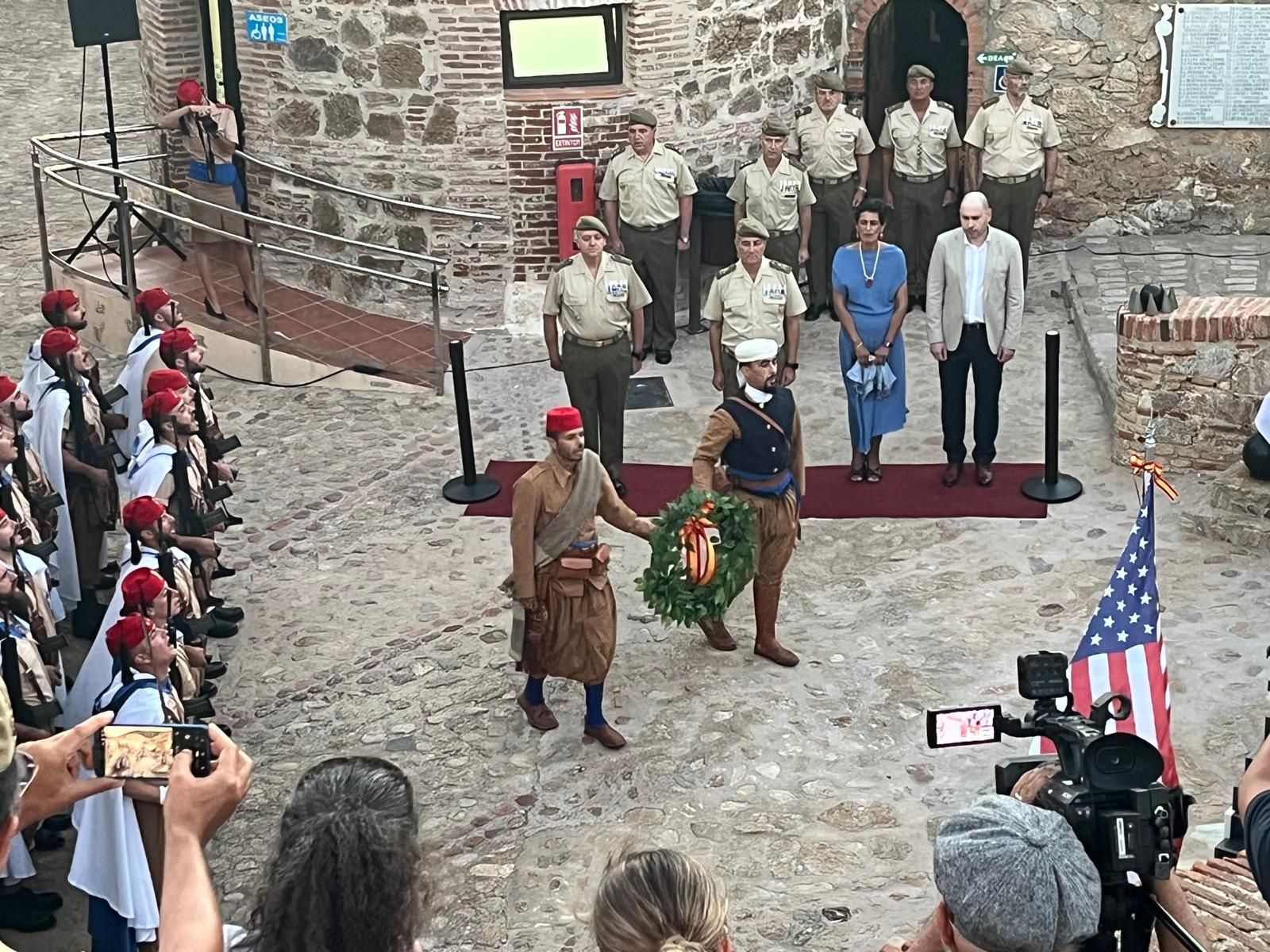 Homenaje en el Museo del Desnarigado al héroe ceutí Fernando de Leyba y arriado de bandera por el 115 aniversario fundacional del Grupo de Regulares número 54