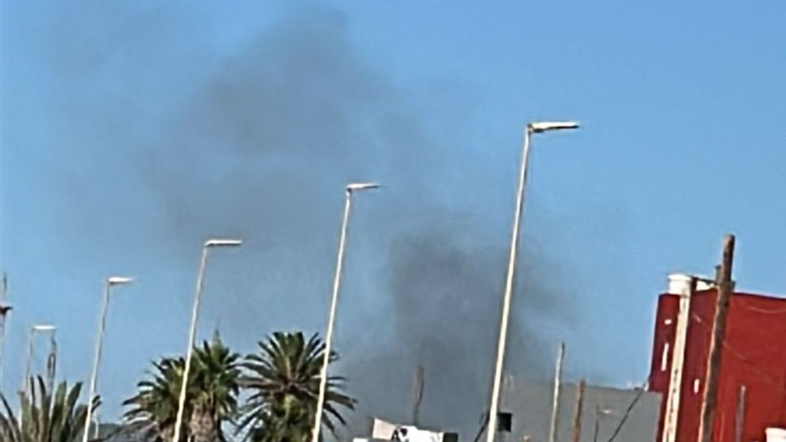 Imagen desde el Recinto de la columna de humo