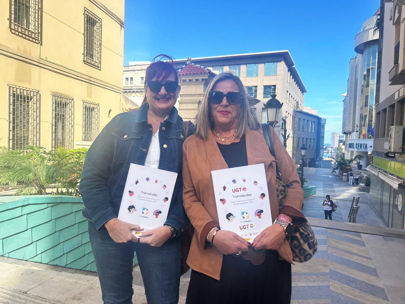 La secretarias secretarias de Igualdad y de Salud de UGT, Mari Paz Torroba y Marisa Fernández