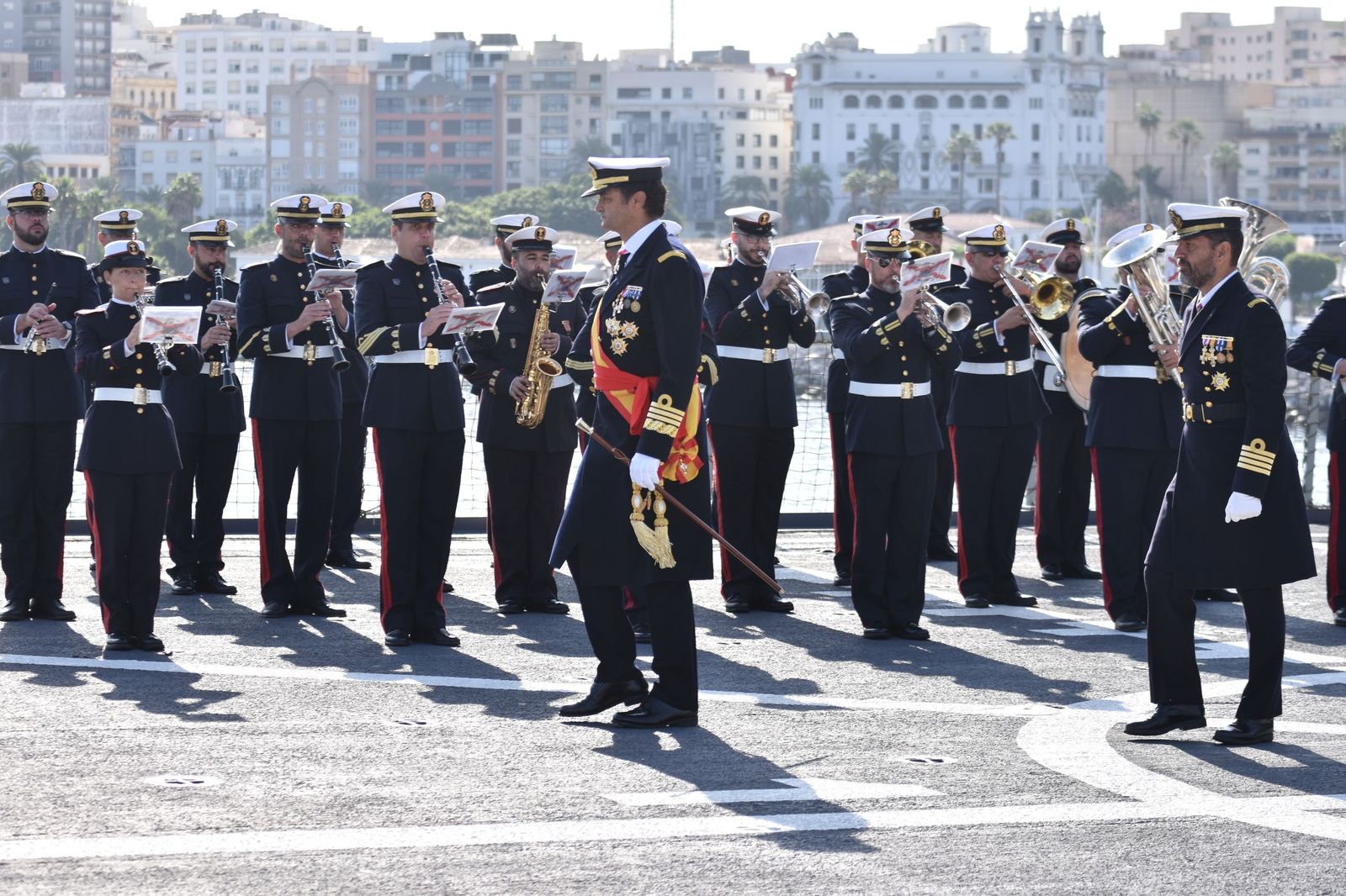 Emotiva jura de bandera a bordo del 'Castilla'