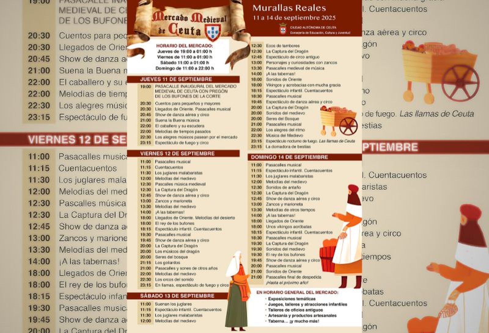 Cartel de las actividades. / FOTO CEDIDA