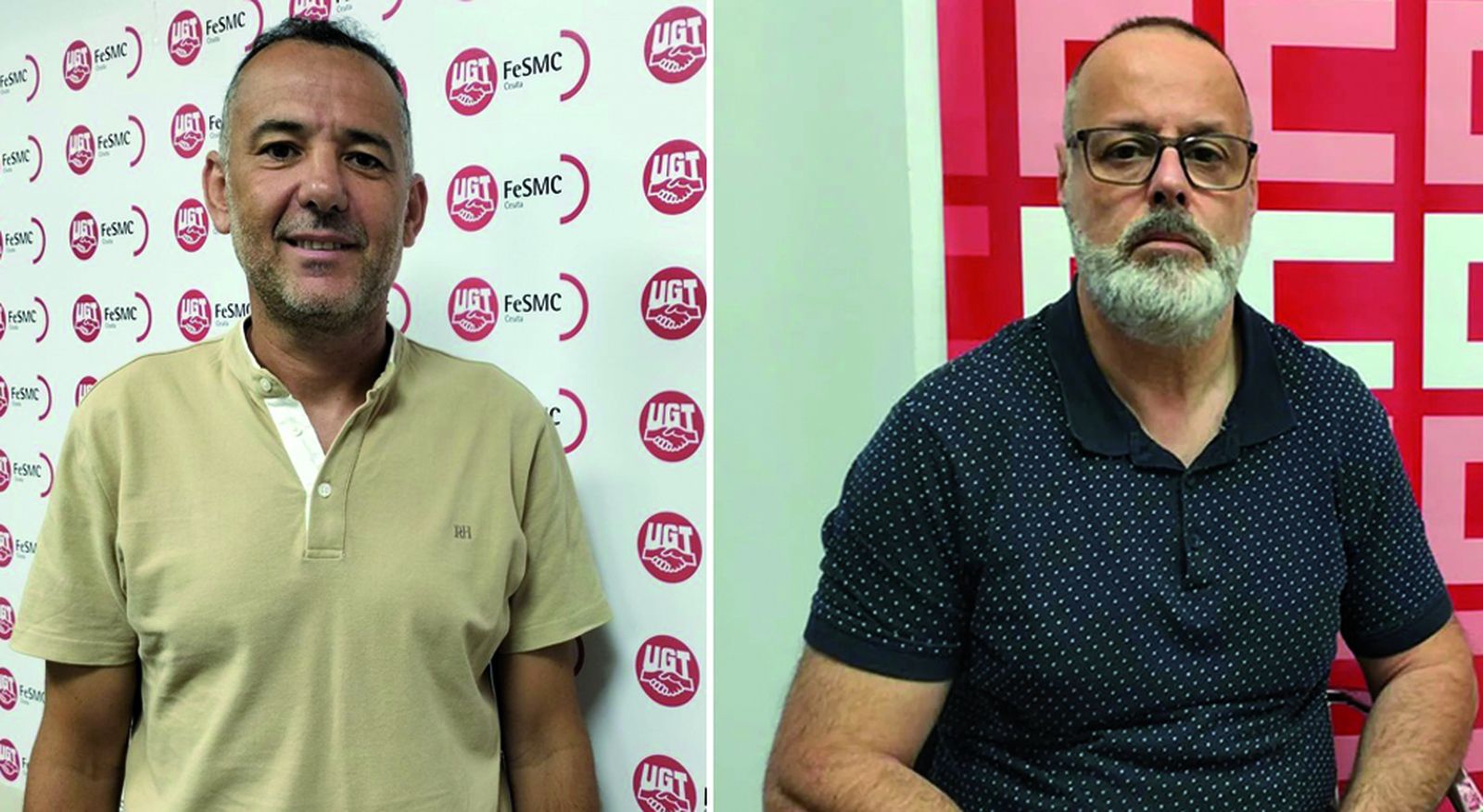 Los sindicalistas de UGT, Abselam Abdel-lah, y CCOO, Ángel Lara