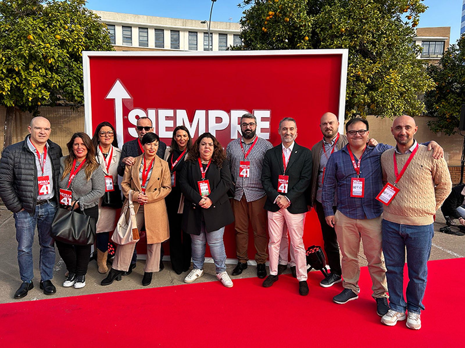 Miembros de la delegación del PSOE de Ceuta desplazada a Sevilla/ FOTO: CEDIDA