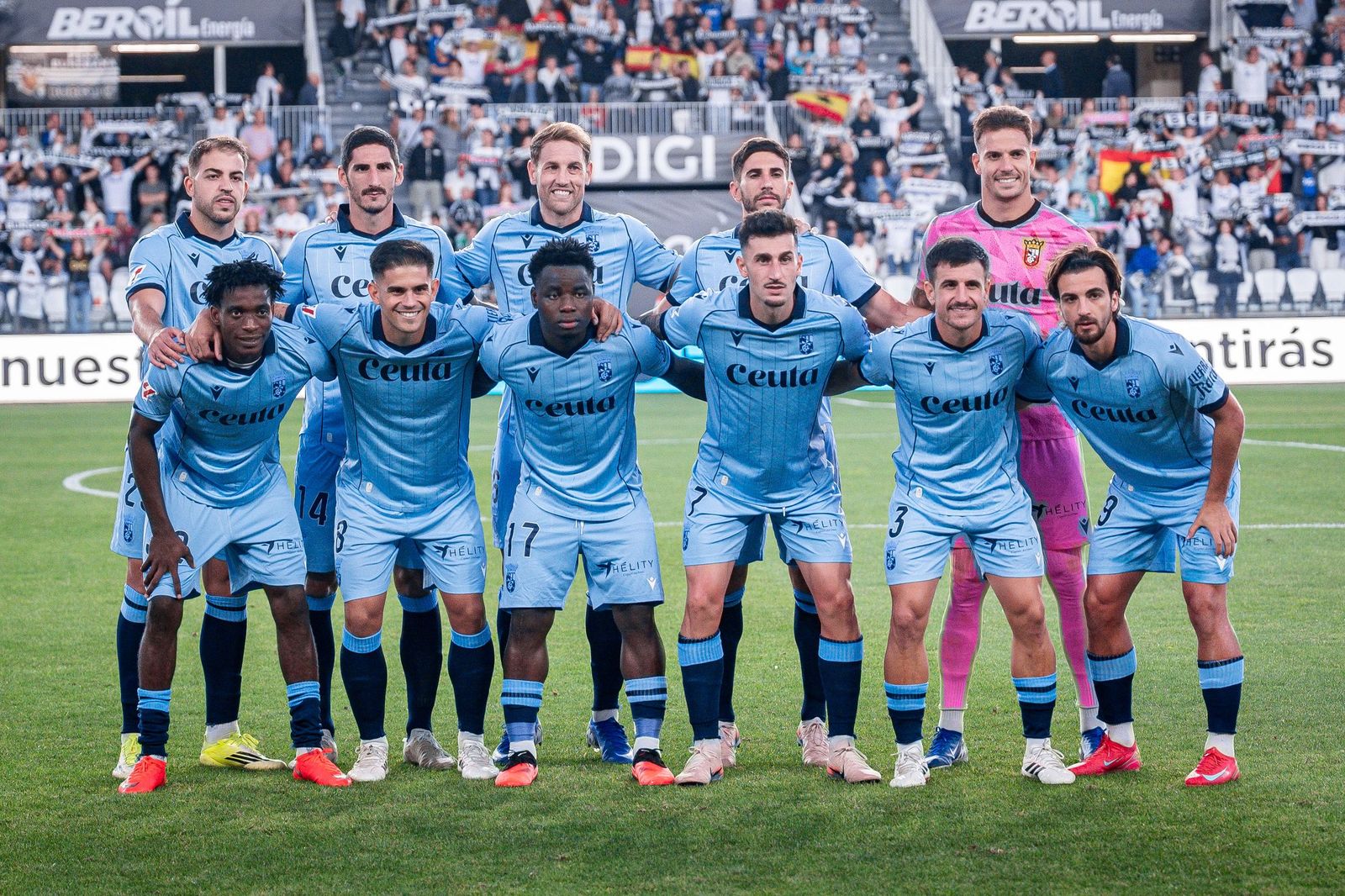 Once inicial del Ceuta ante el Burgos